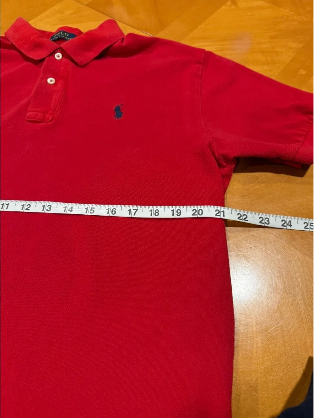 Polo Ralph Lauren Polo Shirt Mens Large Red Cotton Pique Short Sleeve Pony Logo